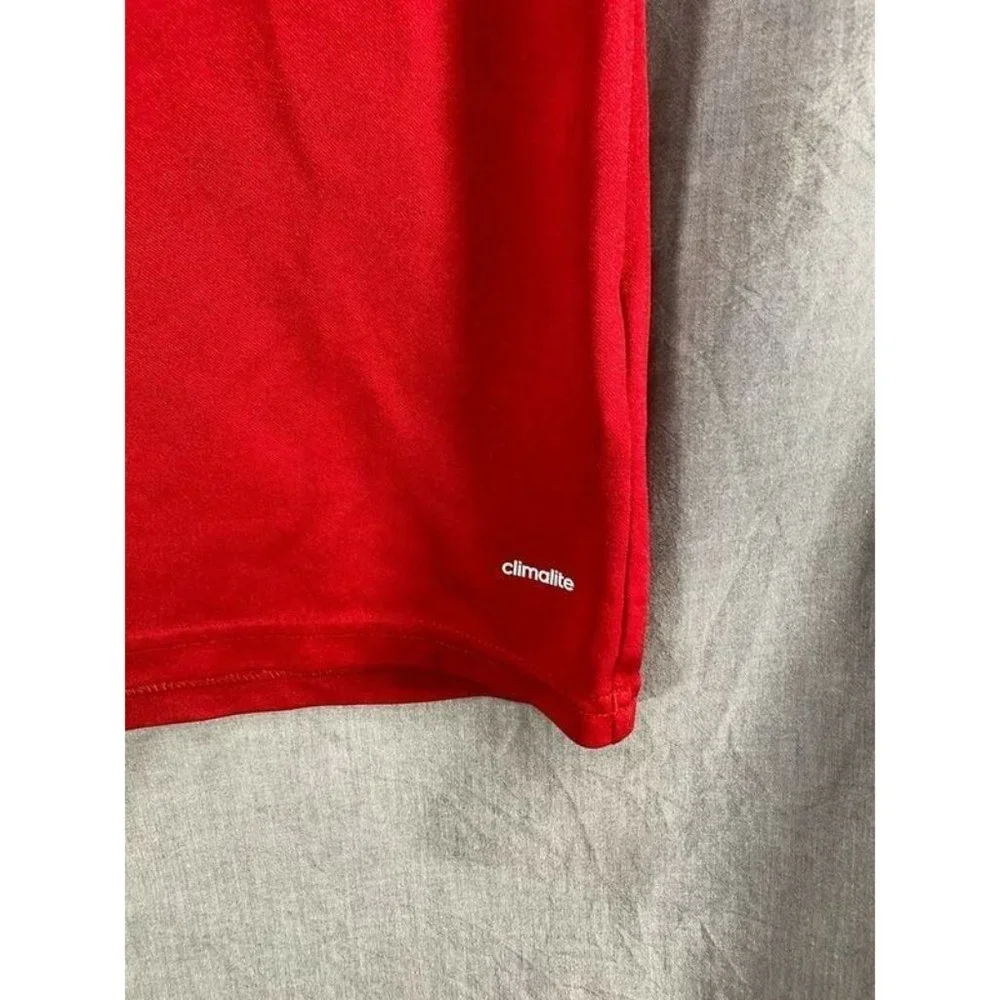 Cutter Ridge Soccer Adidas Polo Shirt Adult Small Red Short Sleeve Pullover Mens